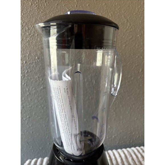 BLACK+DECKER 10-Speed Countertop Blender BL2010BP 6-Cup Plastic Jar Works! - Picture 3 of 15